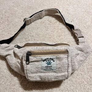 Himalayan Hemp Boho Fanny Pack Hip Waist Bag 3 zippers handmade